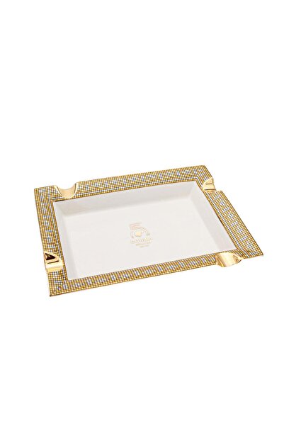 COHİBA Cohiba 55. Yıl Beyaz Desenli Dörtlü Porselen Puro Küllüğü