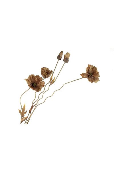 Mikasa Moor Poppy Brown Artificial Flower 93cm