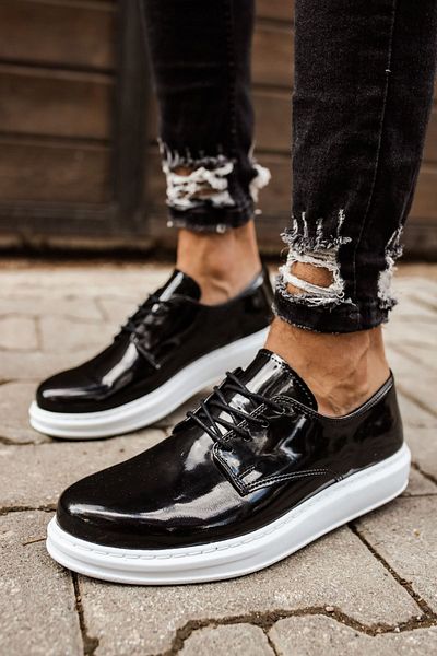 Chekich Patent Leather Ch003 Men's Black Shoes