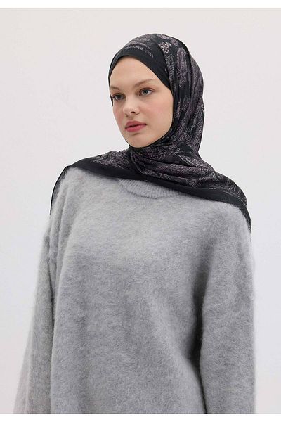 Fresh Purple Patterned Freda Shawl