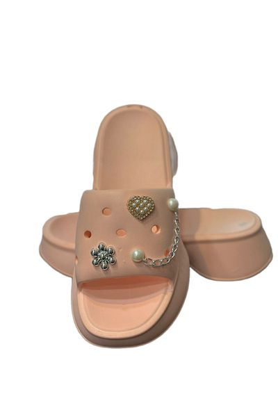Sonimix Filled Sole Soft Buckle Chain Sea Beach Pool Slippers