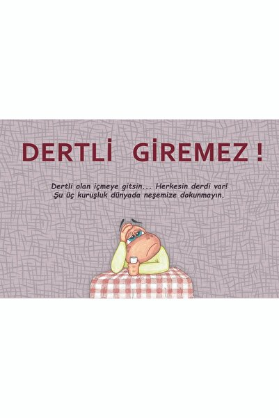 LoveBugT Dert Mi Dinleyeceğiz Hep ! Kapı Önü Paspas LoveBug-T