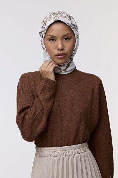 Qef Dion Patterned Twill Silk Scarf