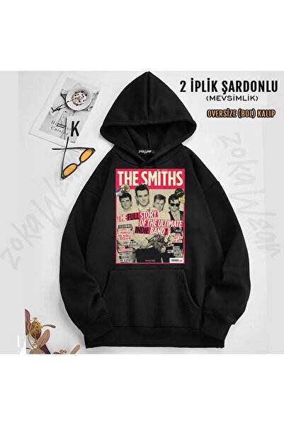 ZOKAWEAR Hanorac cu glugă imprimat poster the smiths (2 fire)