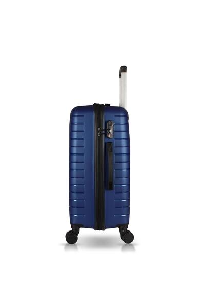 My Valice Solid PP Polipropilen Kırılmaz Kabin ve Büyük Boy Parlement Mavisi 2'li Valiz Seti