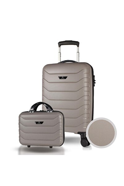 My Valice Solid PP Polipropilen Kırılmaz Makyaj ve Kabin Boy Platin Gri 2'li ...