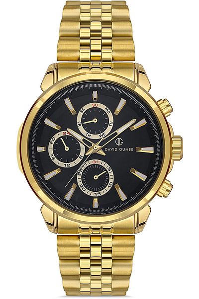 DAVID GUNER Sari Coated Black Dial Men's Watch Dg-8401Ga-B2