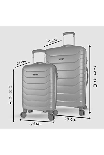 My Valice Solid PP Polipropilen Kırılmaz Kabin ve Büyük Boy Mint Yeşili 2'li Valiz Seti