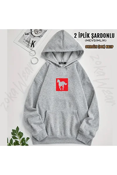 ZOKAWEAR Φούτερ με κουκούλα Deftones v3 με στάμπα (2 κλωστές)