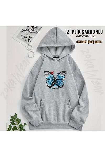ZOKAWEAR Rewind Life Is Strange Printed Hooded Oversize Sweatshirt (2 Thread)