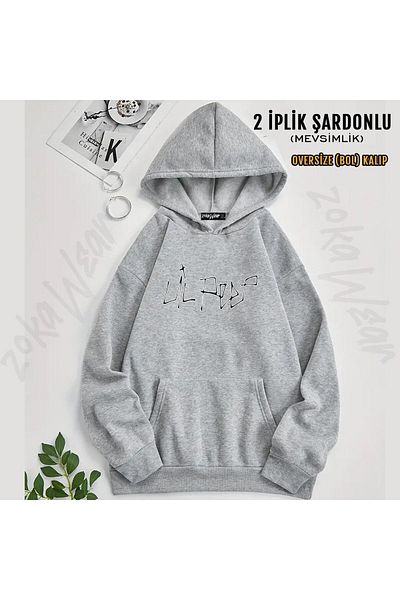 ZOKAWEAR Silverink Logo Series Witcher Printed Hooded Oversize Sweatshirt (2 Thread)