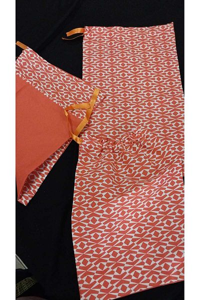 Papatyam Hand Knitted 2 Grain(31 X 22) 1 Grain(39X23) Kitchen Sachet Holder Bag Storage in Cotton Duvet Cover/