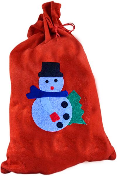 Parti dolabı 1 Piece Snowman Figured Christmas Gift Distribution Sack Decorative Sack Ornament 30X40Cm