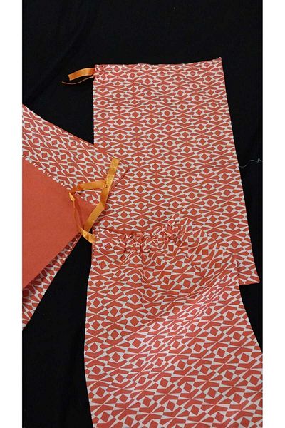 Papatyam Hand Knitted 2 Grain(31 X 22) 1 Grain(39X23) Kitchen Sachet Holder Bag Storage in Cotton Duvet Cover/