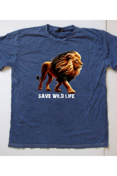 mAddog SAVE WILD LIFE "lion"  / BÜYÜK BEDEN (relax Fit) 13xl 12xl 11xl 10xl 9...