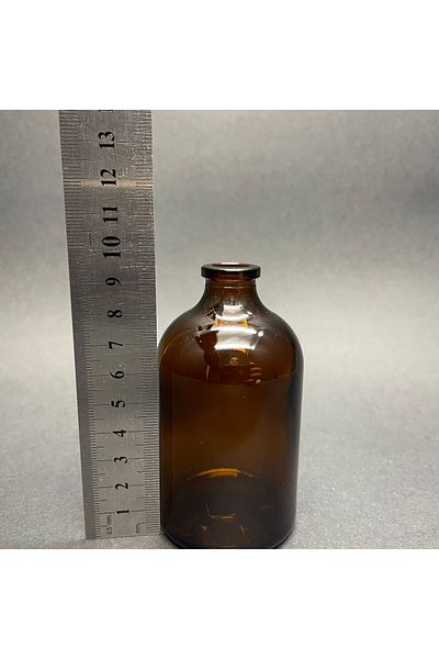 Juniberry 2 Pieces Brown Amber Glass Bottle Bottle Decorative Small Vase 2X100Ml Without Cover (No Flower) (H:9.4 W:5)