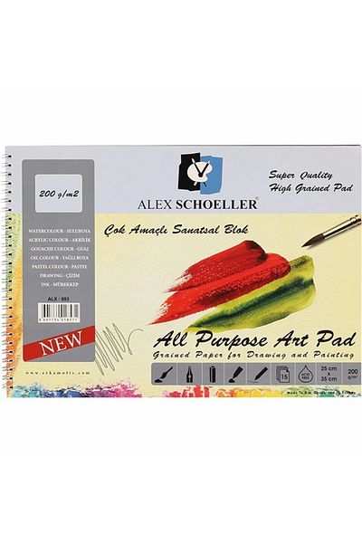 Alex Schoeller Alex Multipurpose Picture Notebook (25*35 cm) 200 Grams 15Pcs Alex-893