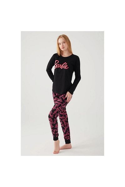 Pierre Cardin Barbie 1766 Costum de pijama pentru femei cu gât rotund și mâneci lungi