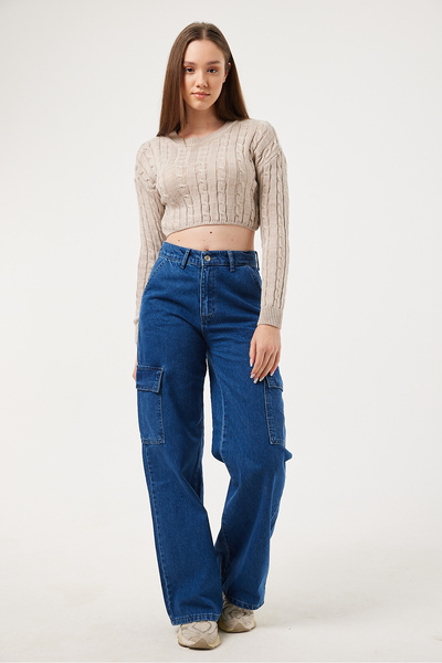 POODLE Women's Knitted Crop Sweater