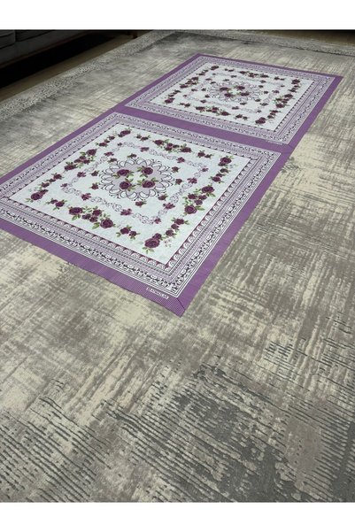 zeyrek tekstil Kaymaz Elyaflı Pvc Dertsiz Silinebilir Muşamba Masa Örtüsü, Yer Sofrası 100 X 100