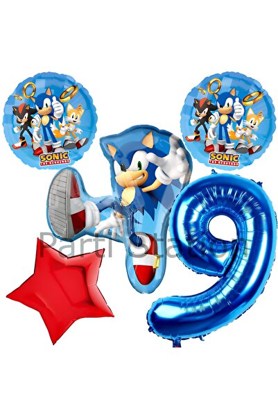 Parti Station Tilki Sonic 9 Yaş Balon Set Tilki Sonic Boom Konsept Doğum Günü...