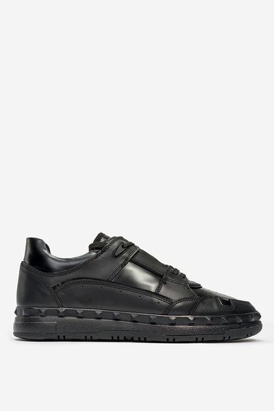 MARCOMEN Men's Thick Sole Lace-Up Comfort Casual Shoes Real Leather Mc 20398 Black