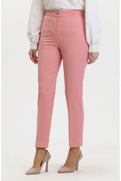 sefamerve Pantaloni cu picioare drepte somon 1153-08
