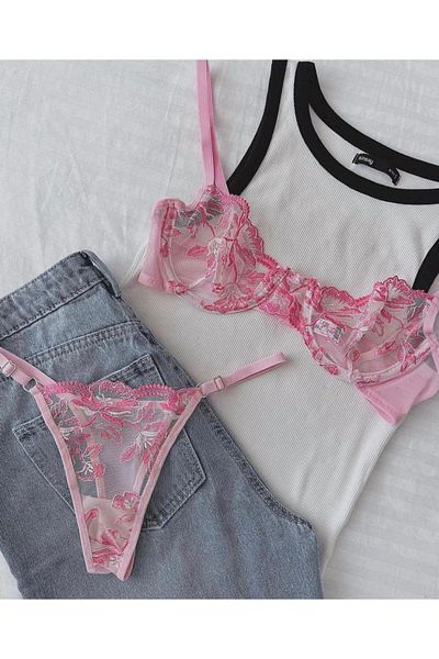 VentLingerie Soft Pink Bralet Set