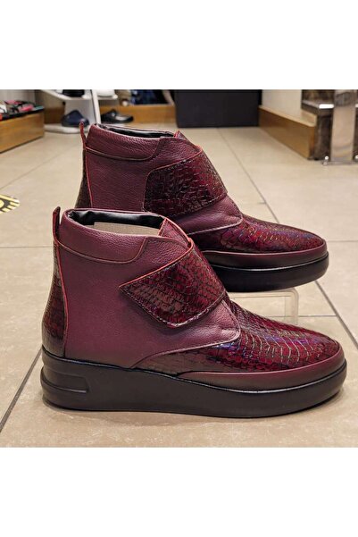 Ceyo Γυναικείες μπότες από γνήσιο δέρμα Full Orthopedic Velcro