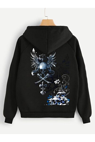 MAYDAY CULTURE Hanorac cu glugă negru Affliction - Ușor, cu o formă largi, tr...