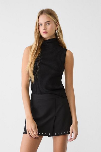 Stradivarius Zımbalı kumaş şort etek
