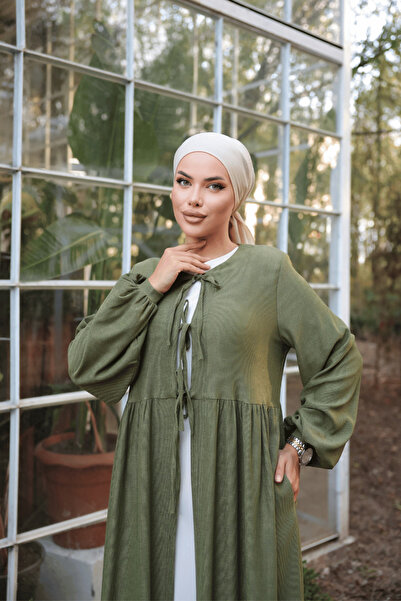 Nissra أنكانور كاكي الخصر مجمعة 3 قطع كيمونو أنكا 258024