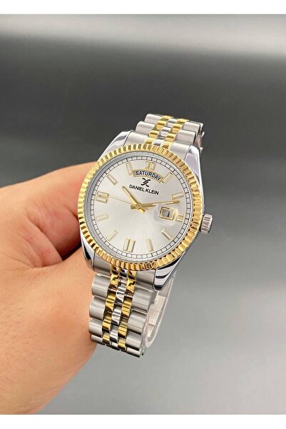 Daniel Klein Erkek Kol Saati Çelik kordon 3 ATM Su Geçirmez Gold Gümüş Renk