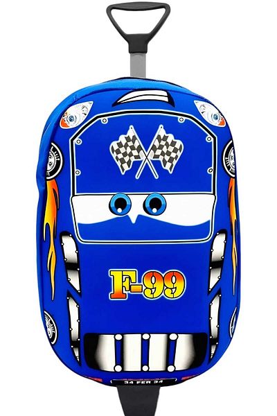 Uniquetrenders Mașină de curse F99 - Set de rucsac cu 2 roți și geantă de școală cu imprimeu Eva