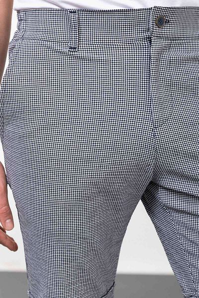 Mcr Pánské kraťasy Super Slim Fit se vzorem v námořnické modré barvě
