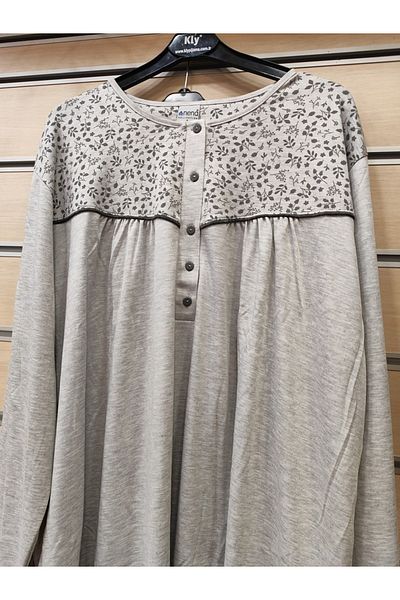 Nena Long Sleeve 100% Cotton Extra Large Size Women's Pajamas Set