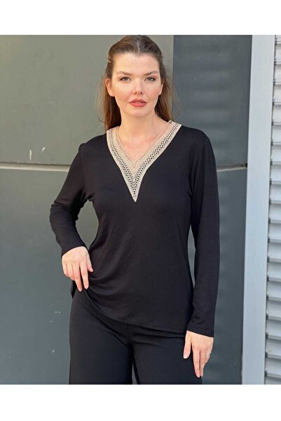 EMZAGİYİM بلوزة طية صدر السترة جاهزة