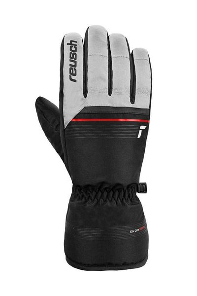 Reusch قفازات تزلج سنو كينج باللونين الأبيض والأسود