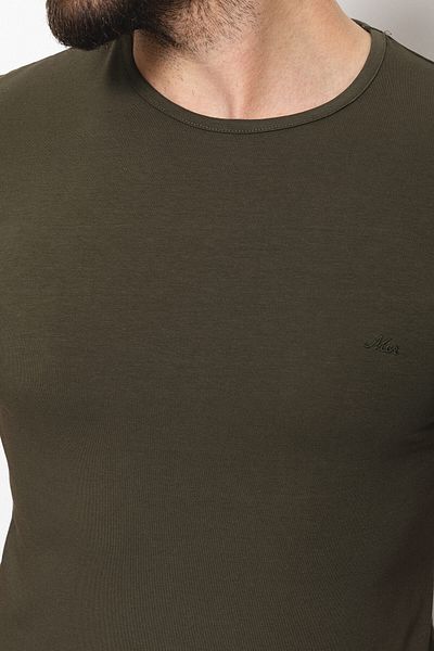 Mcr Plain Super Slim Fit Crew Neck Basic Men's T-Shirt Khaki - 36362.17Y