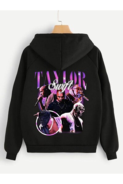 MAYDAY CULTURE سويت شيرت تايلور سويفت كاني أسود - خفيف الوزن، فضفاض، هودي بثل...