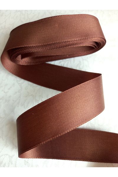 yörük tuhafiye 10 Meters Brown Grosgrain Ribbon - 4 cm One Ball