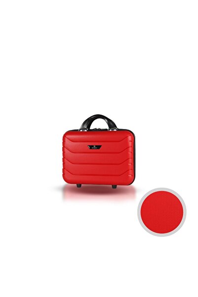 My Valice Solid PP Polipropilen Kırılmaz Makyaj Çantası & El Valizi Kırmızı