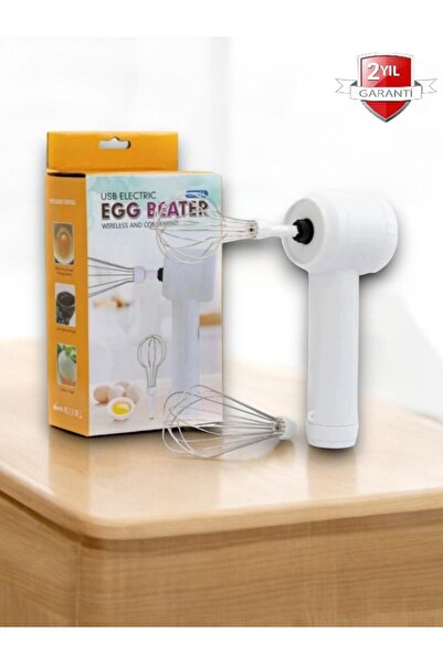 Empressco USB Şarjlı Mini Portatif Çırpıcı, Beyaz, Kolay Kullanım