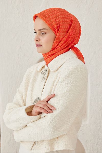 Modakaşmir Linear Circle Mk Cotton Scarf
