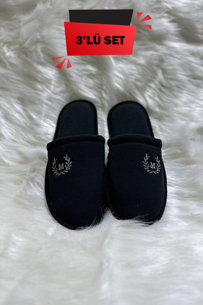 StarStalıa Ofisinizde Rahatlık ve Şıklığı Bir Arada Sunan 3'lü Ofis Terliği Seti - Misafir Terliği - Ev Terliği