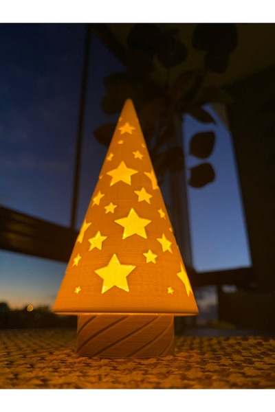 Root Made Çam Ağacı Tealight Mumluk Dekoratif Kış Konsepti Yıl Başı Süsleri Yeni Yıl Hediyesi Kış Dekoru 15cm