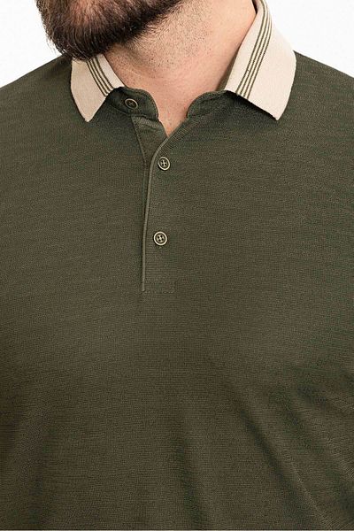 Mcr Partial Slim Fit Polo Neck Men's T-Shirt Khaki - 36822.24Y
