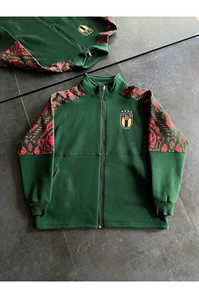 bergibo Ιταλία Oversize Ζακέτα με φερμουάρ 100% χτενισμένο βαμβακερό - 3 νήματα Shardon Ποιότητα Unisex Sports Cardigan