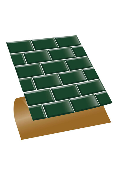 TİNK Kendinden Yapışkanlı Zümrüt Metro Desenli Pvc Karo 30x30 Cm (56 ADET) 5m2