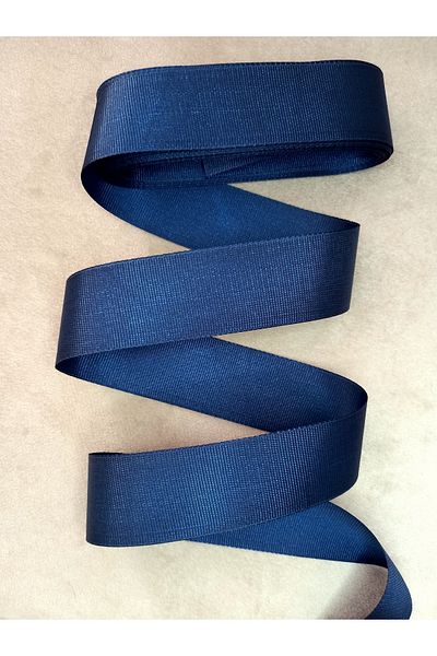 yörük tuhafiye 10 Meters Dark Blue Grosgrain Ribbon - 3 cm One Ball